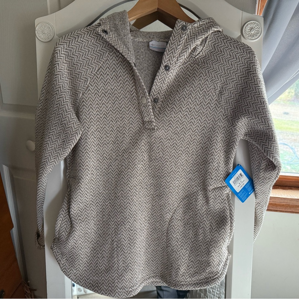Columbia Darling Days Il Pullover Hoodie Women Small Tan Brown Geometric Print - Picture 3 of 6